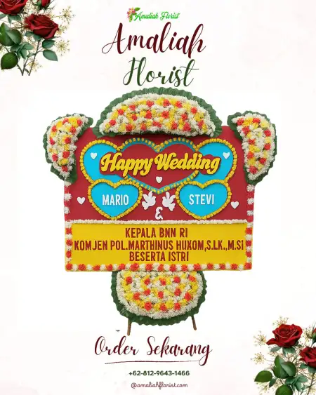 Papan Bunga Pernikahan Wosak